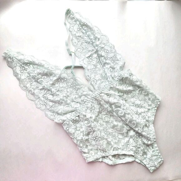 We Are HaH Free People Coming In Haht Lace Bodysuit In Something Blue mint - Picture 3 of 9